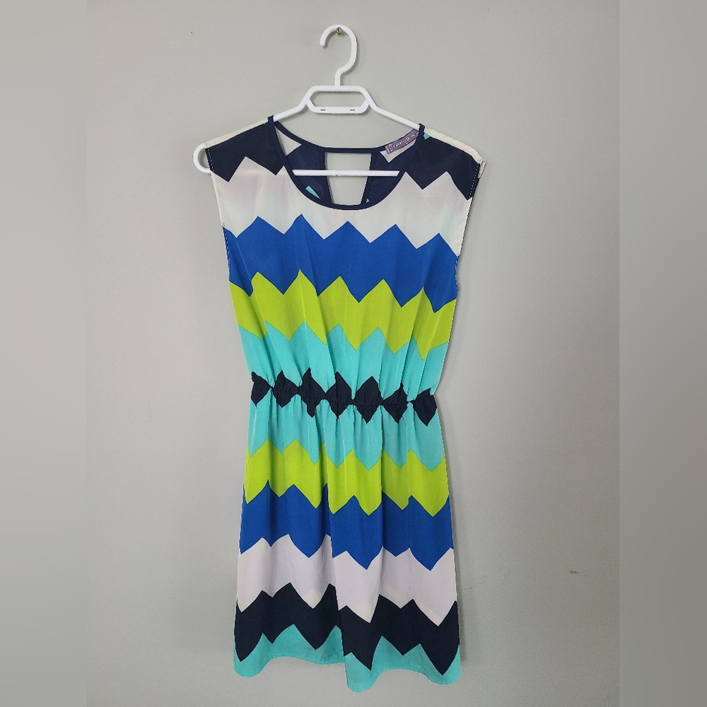 Sakura Chevron print dress size small